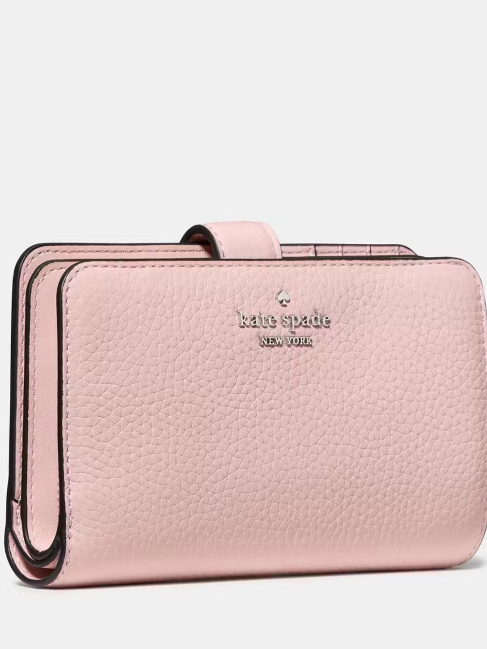 kate spade Pink Pebbled Leather Lena Snap Wallet - Picture 7 of 7